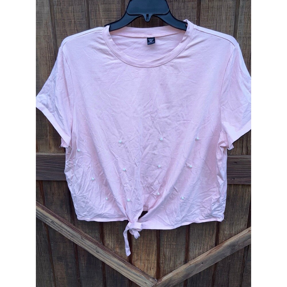 SHEIN Curve 3XL Tieknot with pearls top